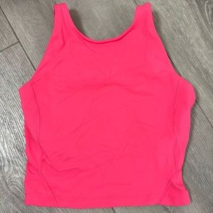EUC - Lululemon Cropped Tank Bright Pink Size 0